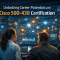IT professionals observing a complex digital network, symbolizing career growth and expertise gained from Cisco AppDynamics 500-430 certification.
