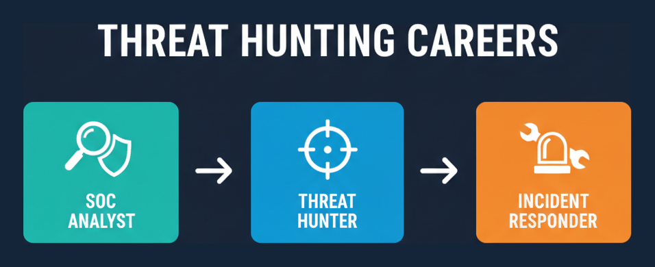 Threat hunting careers: SOC analyst, threat hunter, incident responder